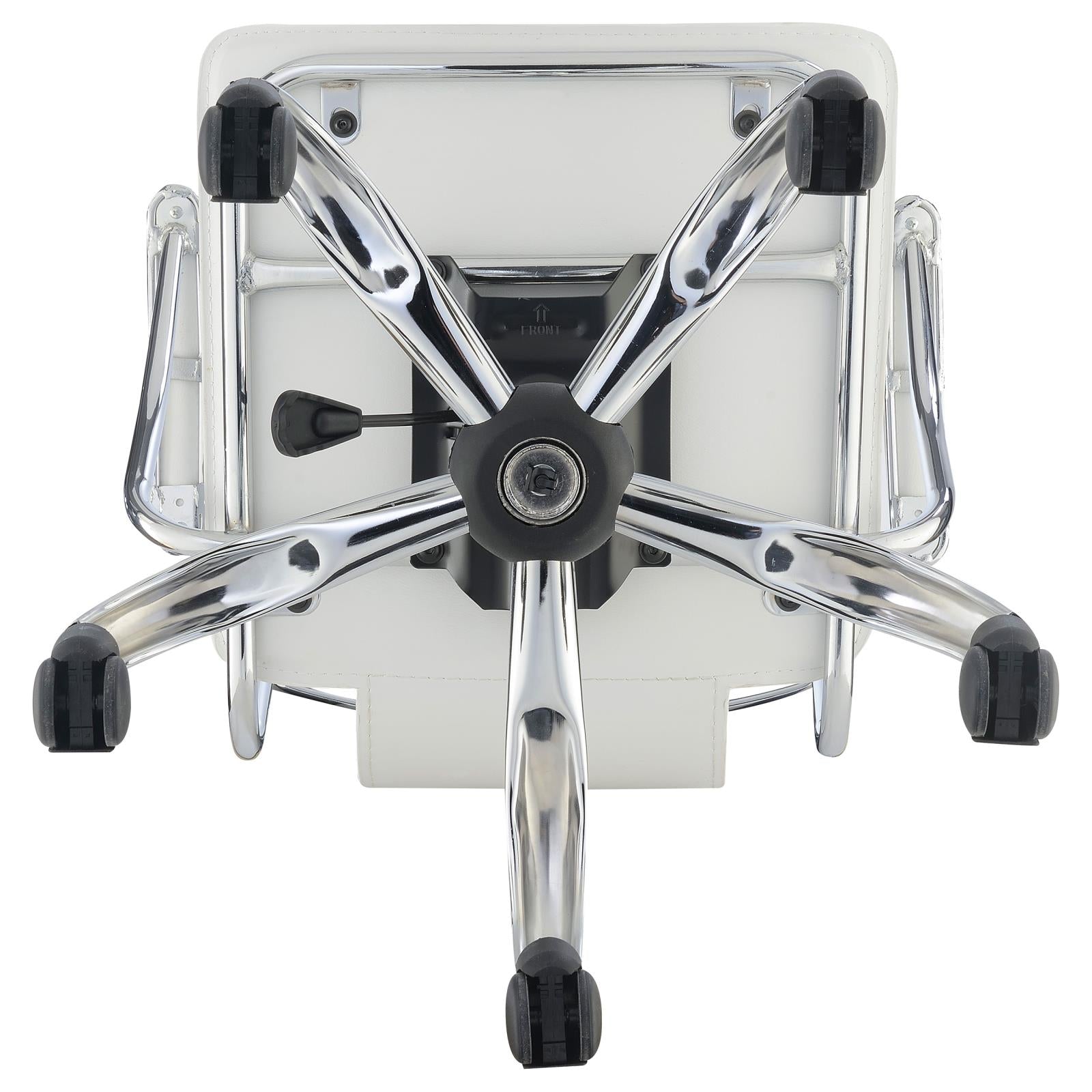 Himari White/Chrome Adjustable Height Office Chair - 801363 - Bien Home Furniture &amp; Electronics