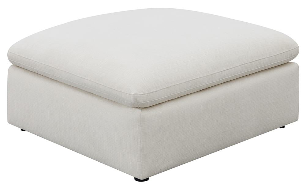 Hobson Cushion Seat Ottoman Off-White - 551453 - Bien Home Furniture & Electronics