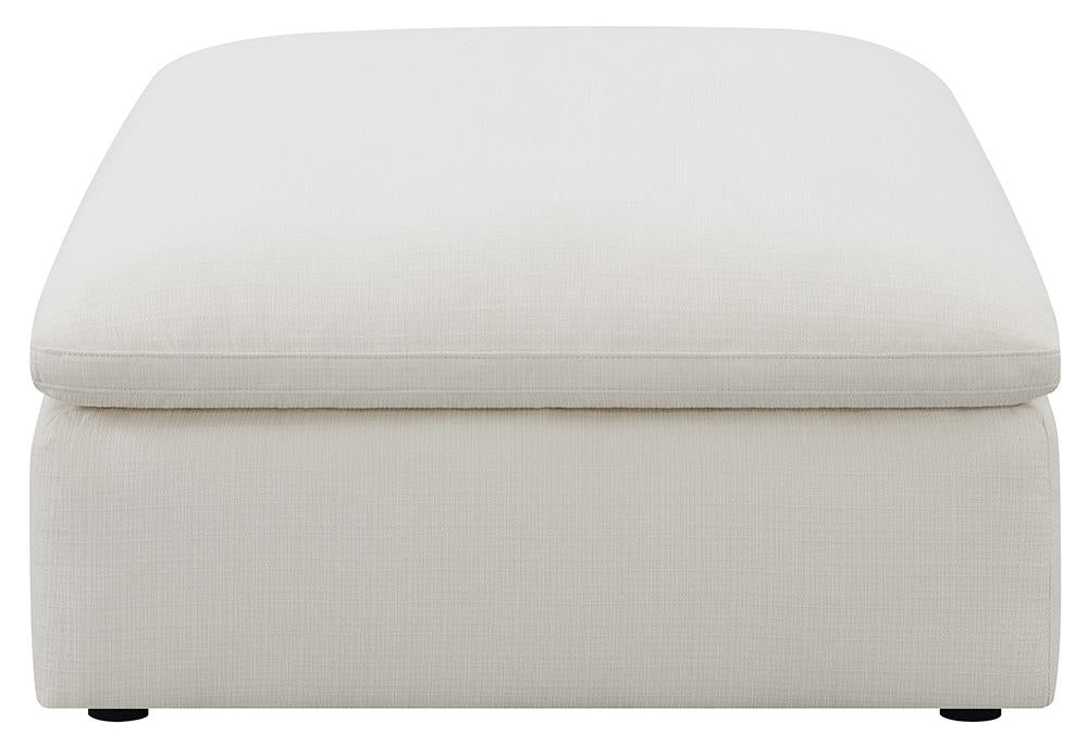 Hobson Cushion Seat Ottoman Off-White - 551453 - Bien Home Furniture & Electronics