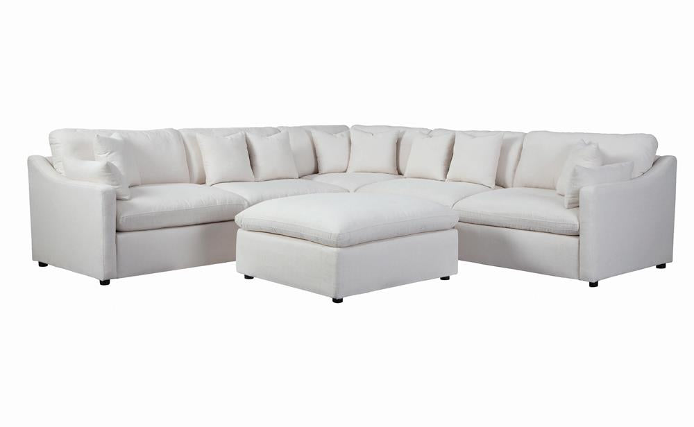 Hobson Cushion Seat Ottoman Off-White - 551453 - Bien Home Furniture &amp; Electronics