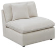 Hobson Off-White Cushion Back Armless Chair - 551451 - Bien Home Furniture & Electronics