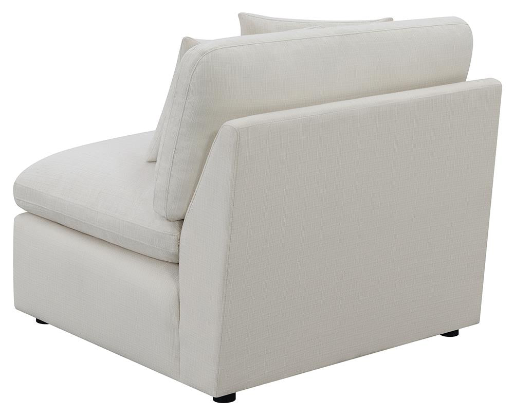 Hobson Off-White Cushion Back Armless Chair - 551451 - Bien Home Furniture & Electronics