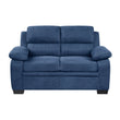 Holleman Blue Loveseat - 9333BU-2 - Bien Home Furniture & Electronics