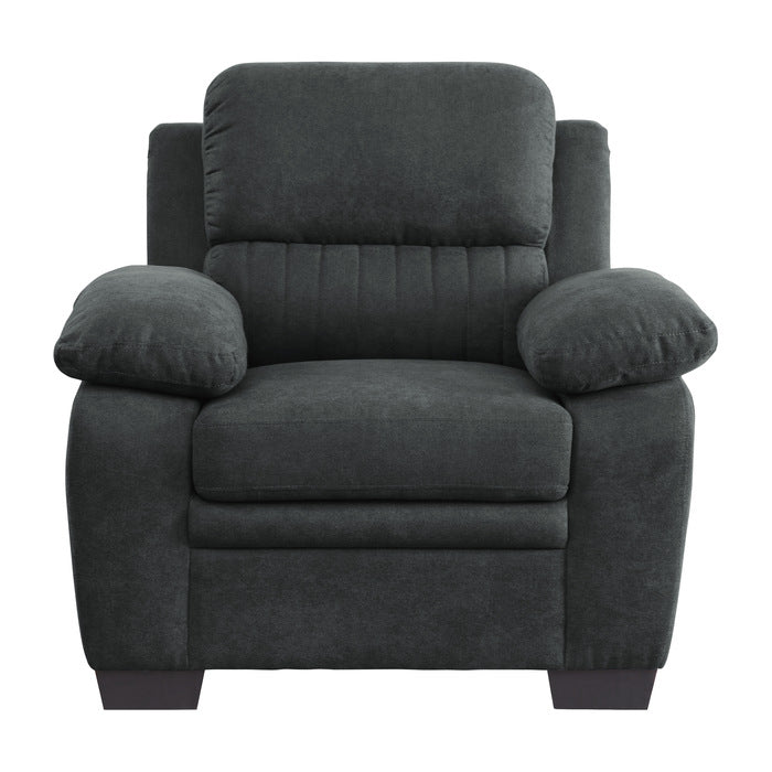 Holleman Dark Gray Living Room Chair - 9333DG-1 - Bien Home Furniture & Electronics