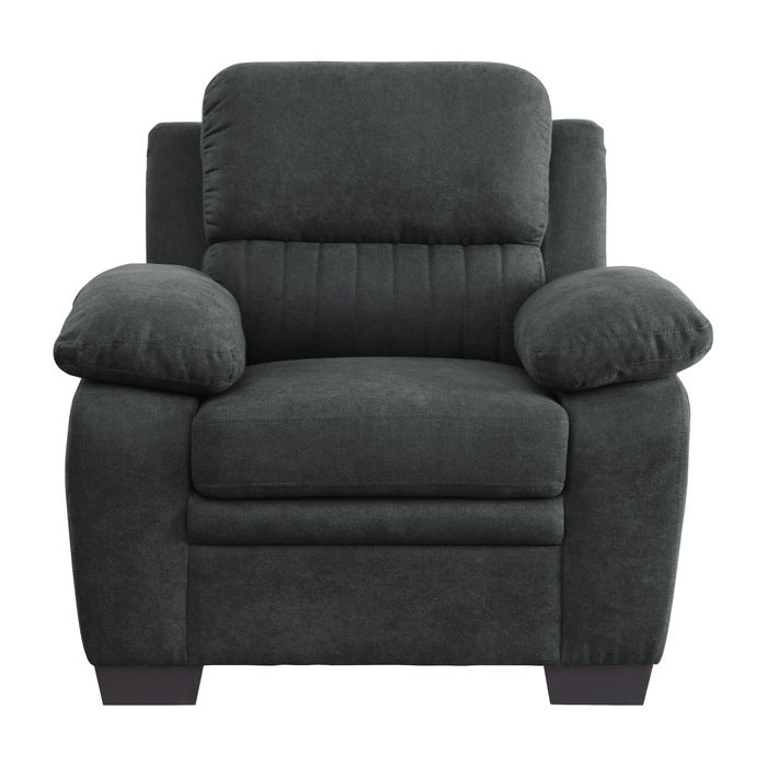 Holleman Dark Gray Living Room Chair - 9333DG-1 - Bien Home Furniture &amp; Electronics