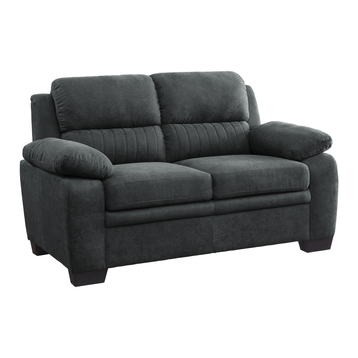 Holleman Dark Gray Loveseats - 9333DG-2 - Bien Home Furniture & Electronics