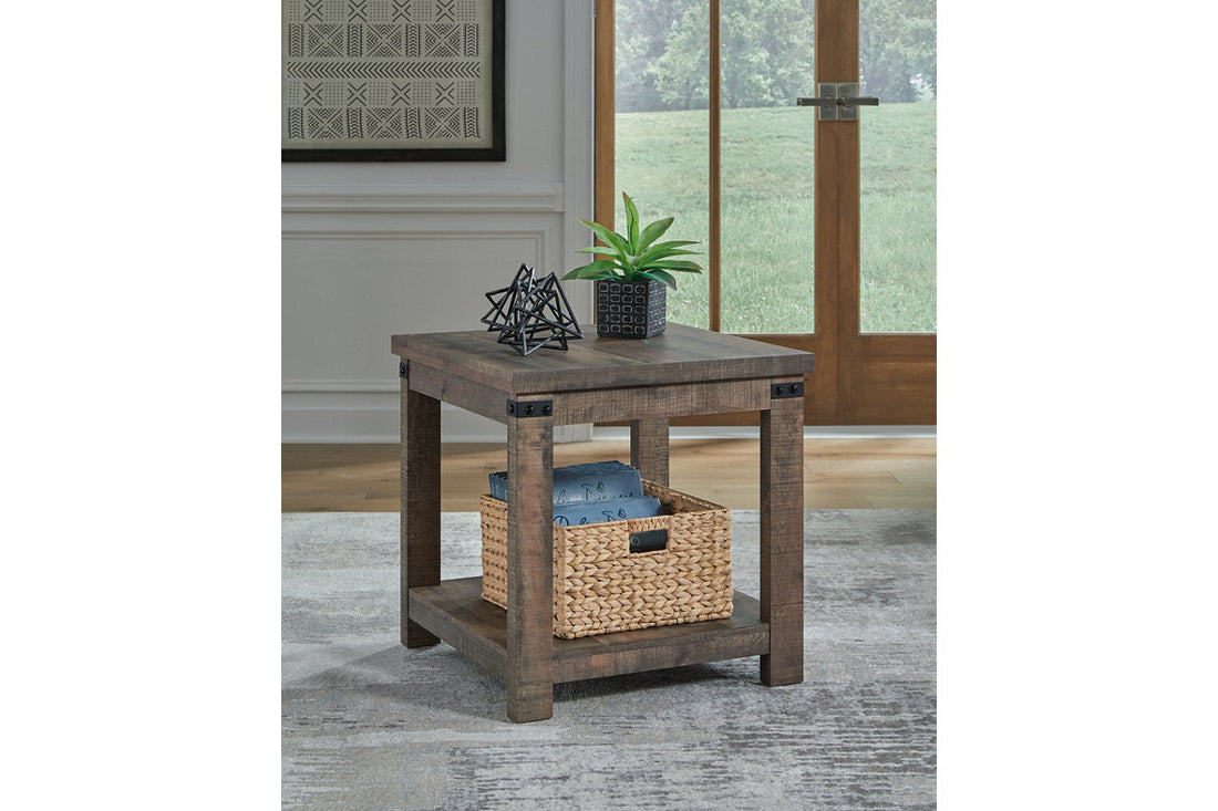 Hollum Rustic Brown End Table - T466-2 - Bien Home Furniture &amp; Electronics