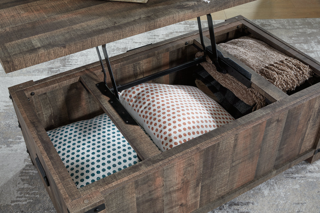 Hollum Rustic Brown Lift-Top Coffee Table - T466-9 - Bien Home Furniture & Electronics