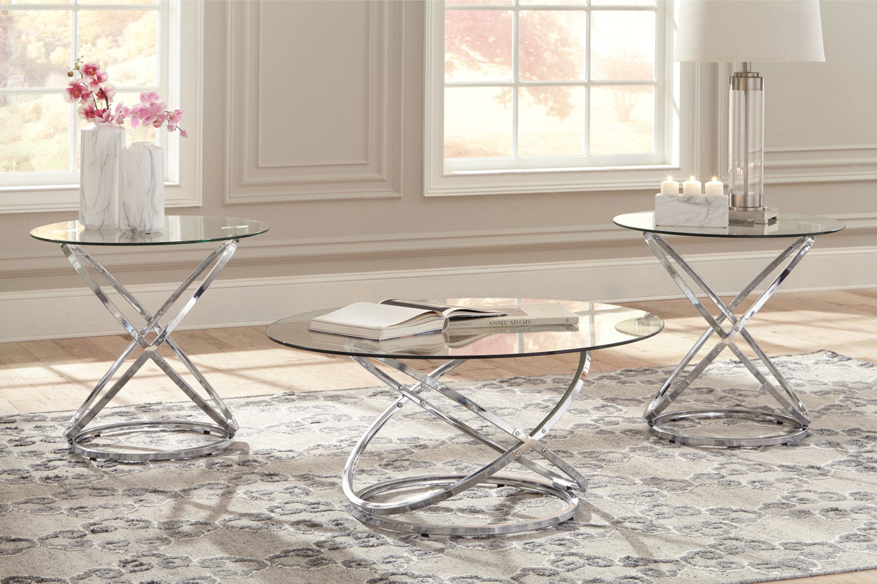 Hollynyx Chrome Finish Table, Set of 3 - T270-13 - Bien Home Furniture & Electronics