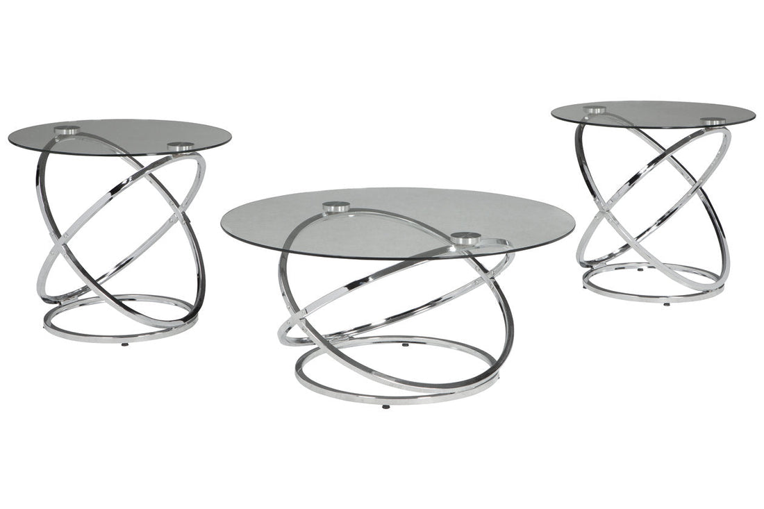 Hollynyx Chrome Finish Table, Set of 3 - T270-13 - Bien Home Furniture &amp; Electronics