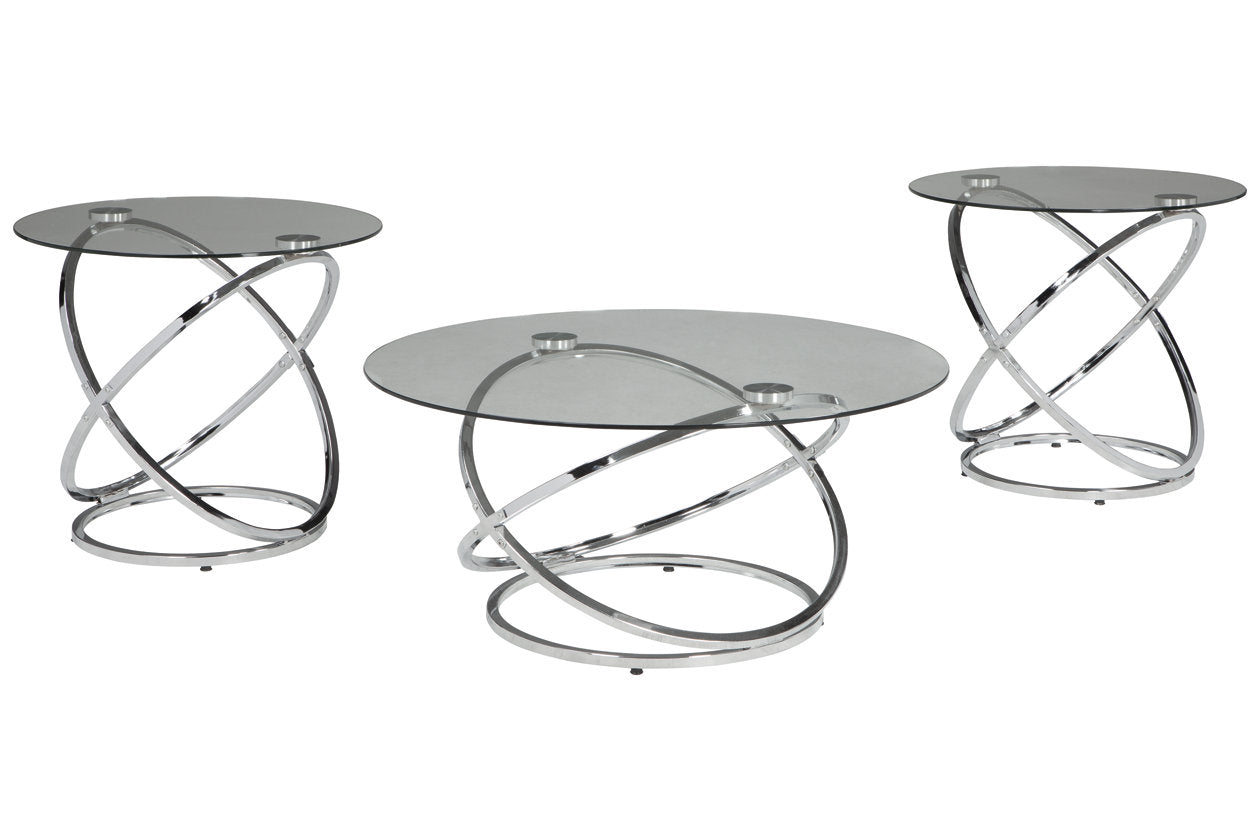 Hollynyx Chrome Finish Table, Set of 3 - T270-13 - Bien Home Furniture & Electronics