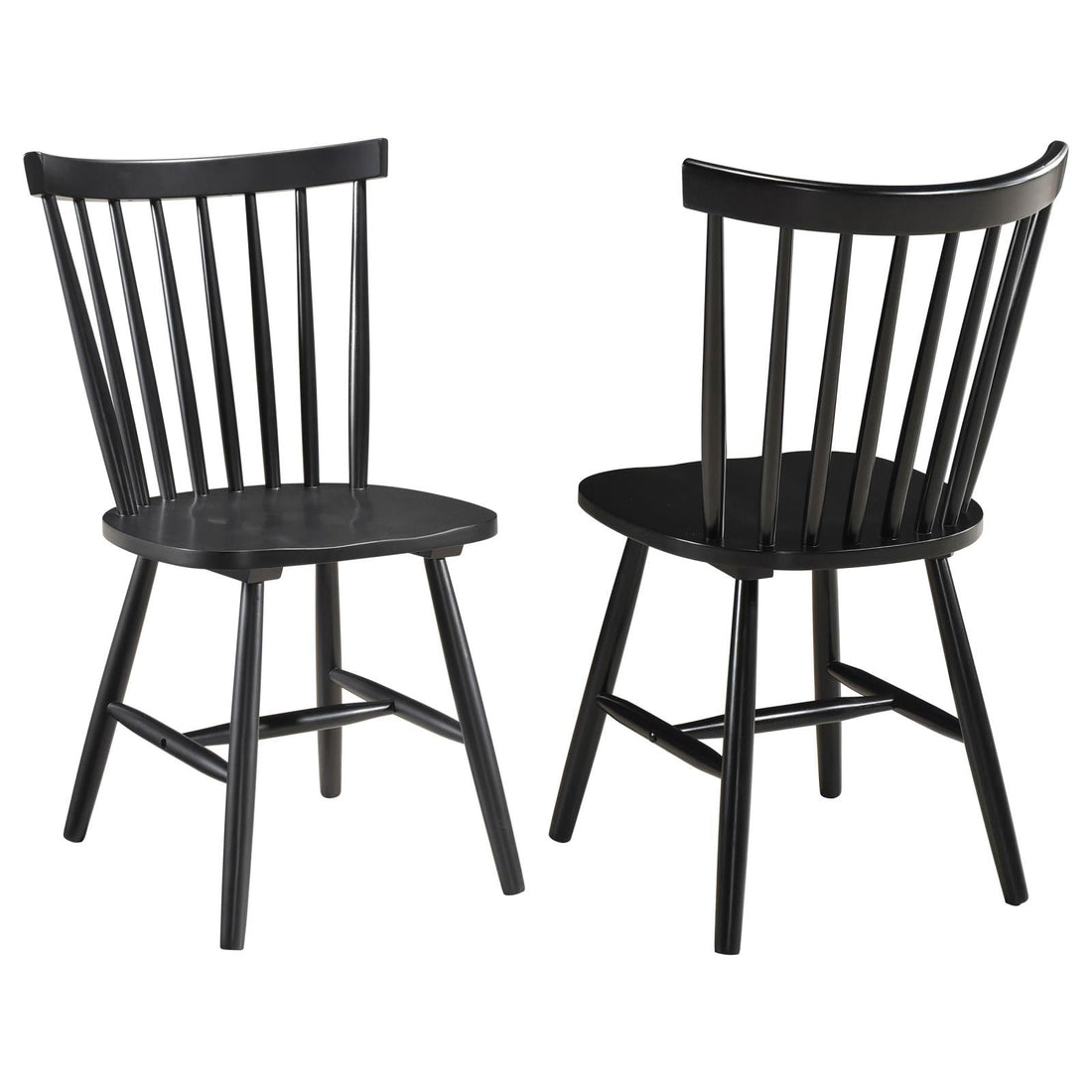 Hollyoak Windsor Spindle Back Dining Side Chairs Black (Set of 2) - 183042 - Bien Home Furniture & Electronics