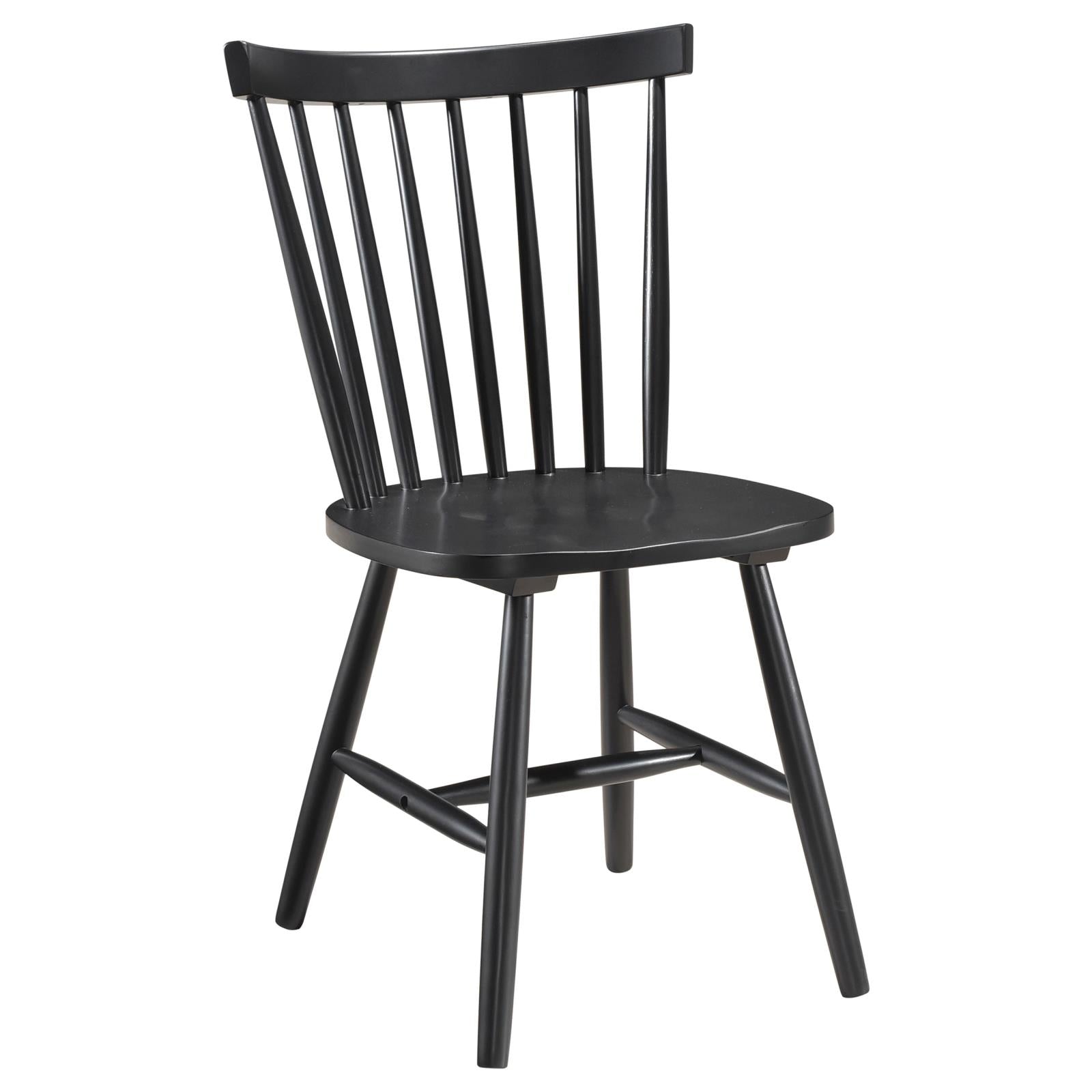 Hollyoak Windsor Spindle Back Dining Side Chairs Black (Set of 2) - 183042 - Bien Home Furniture & Electronics