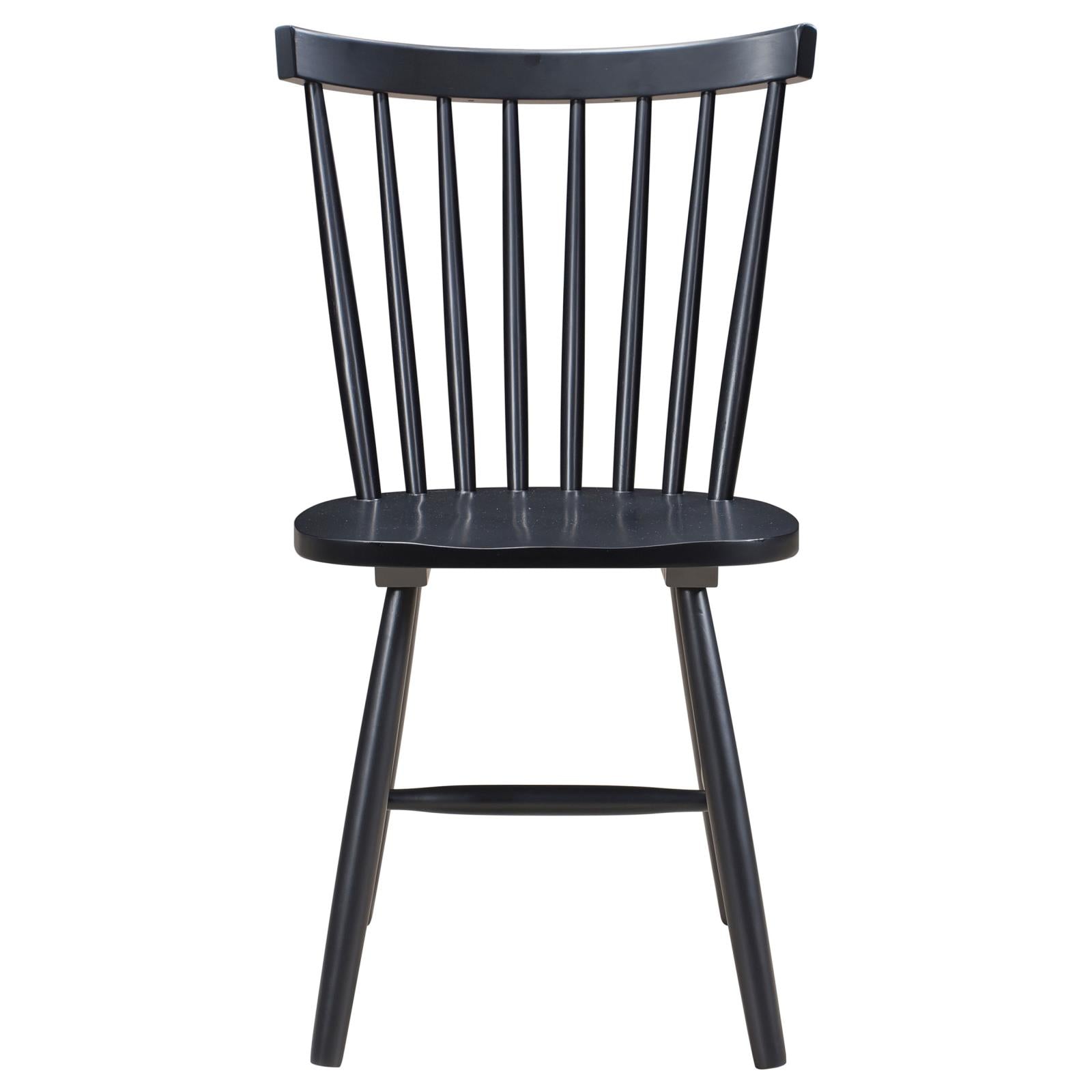 Hollyoak Windsor Spindle Back Dining Side Chairs Black (Set of 2) - 183042 - Bien Home Furniture & Electronics