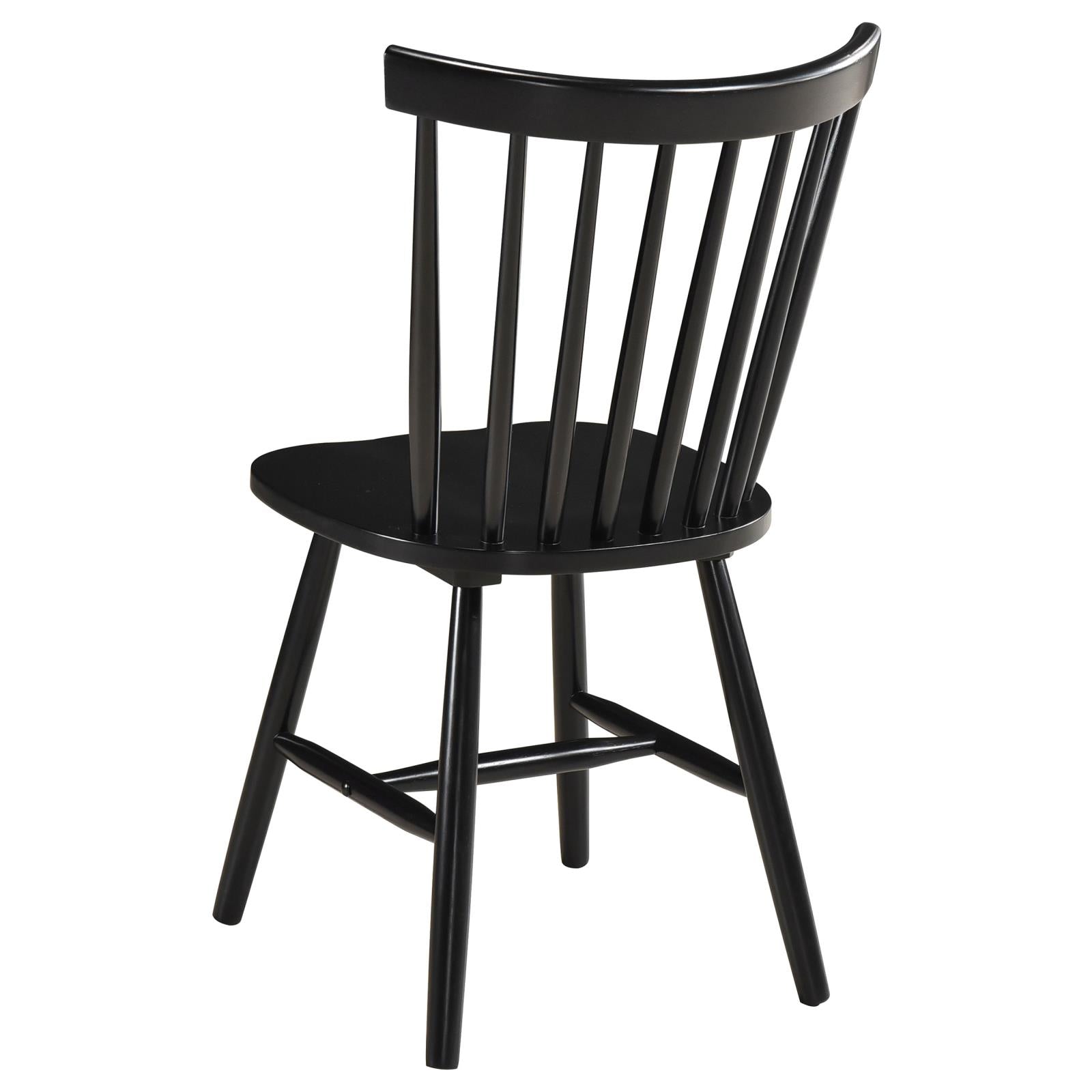 Hollyoak Windsor Spindle Back Dining Side Chairs Black (Set of 2) - 183042 - Bien Home Furniture & Electronics