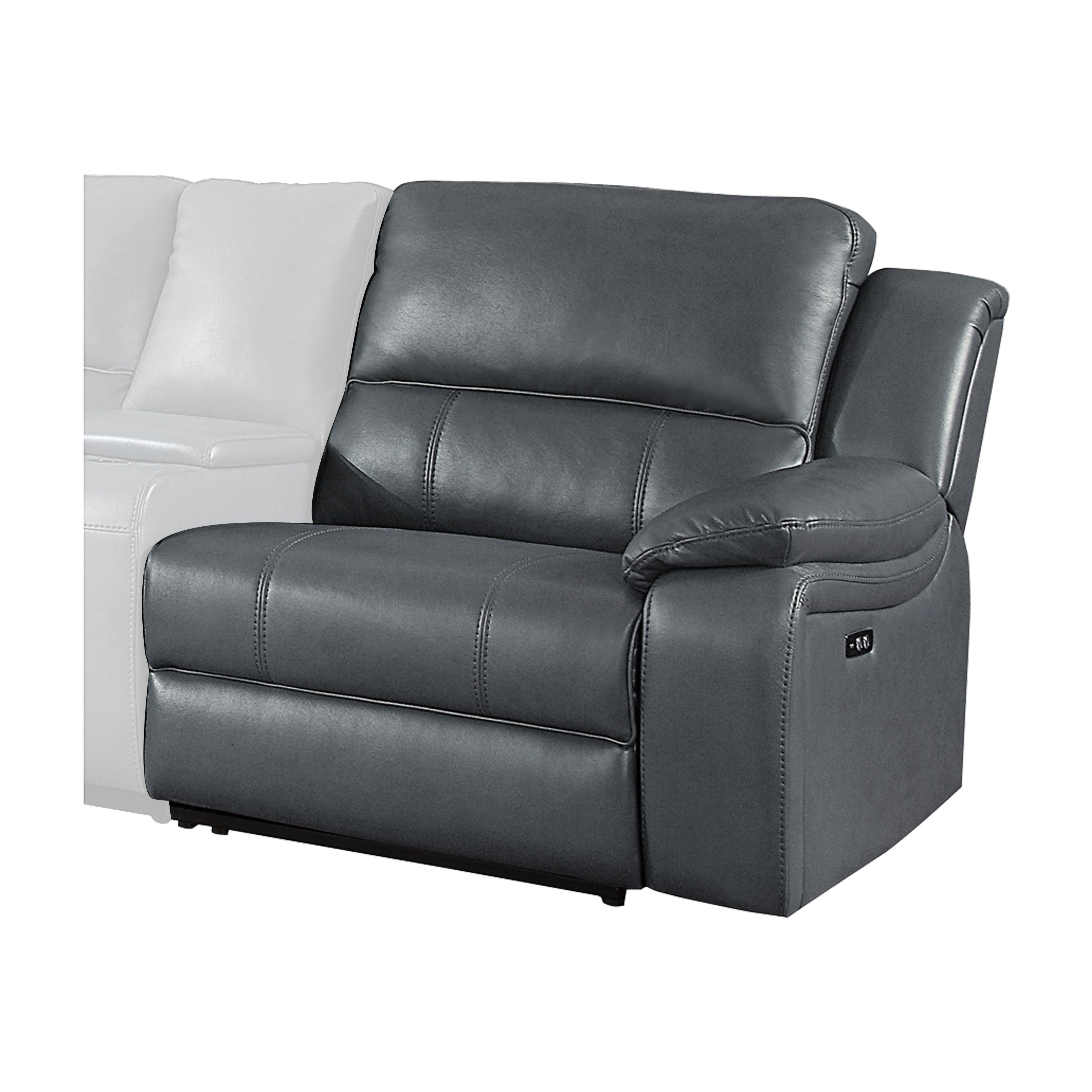 HOM 8260GY-RRPW (6/6)Power Right Side Reclining Chair with USB Port - 8260GY-RRPW - Bien Home Furniture & Electronics