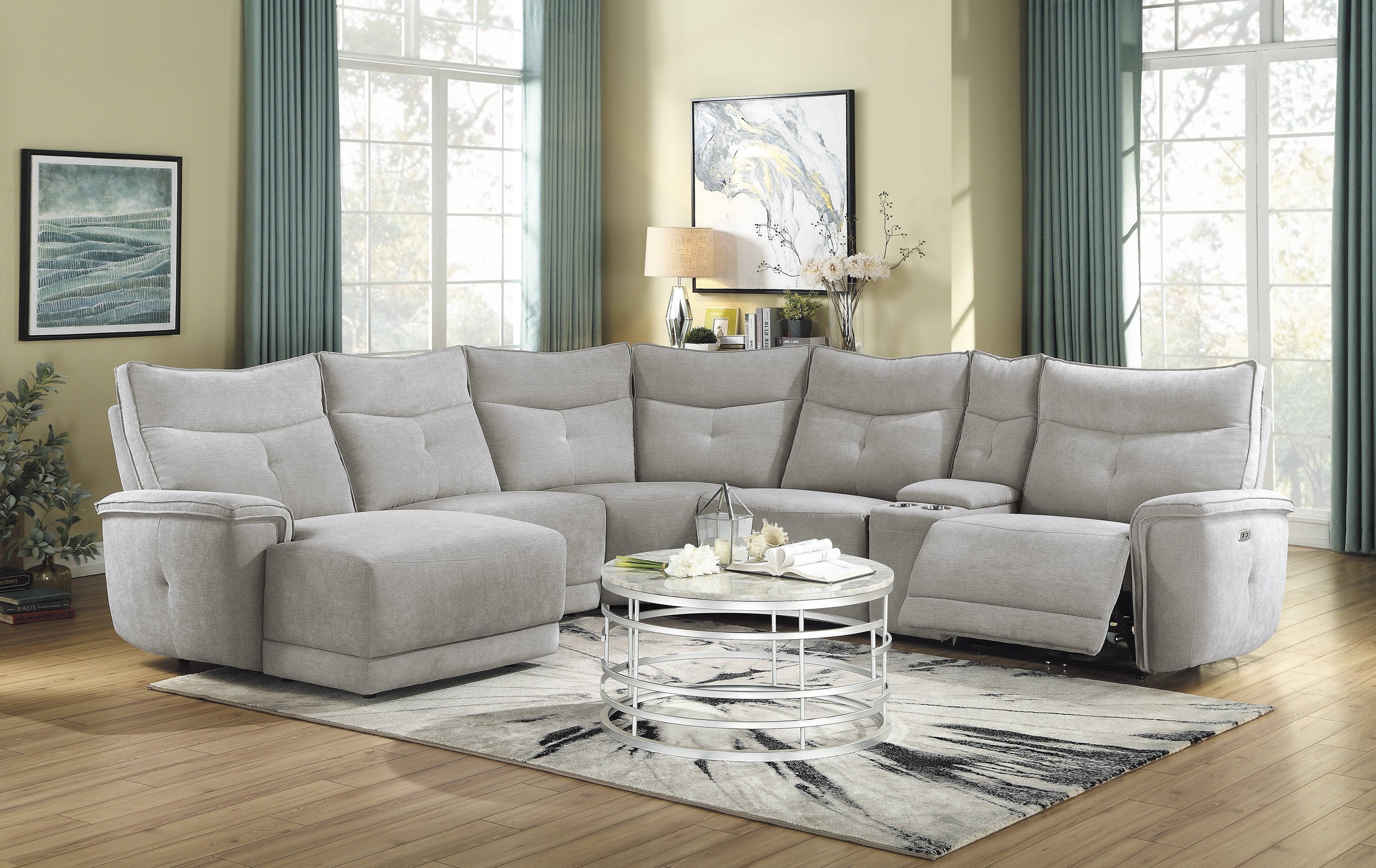 HOM 9509MGY-5L (1/6)Left Side Chaise - 9509MGY-5L - Bien Home Furniture & Electronics