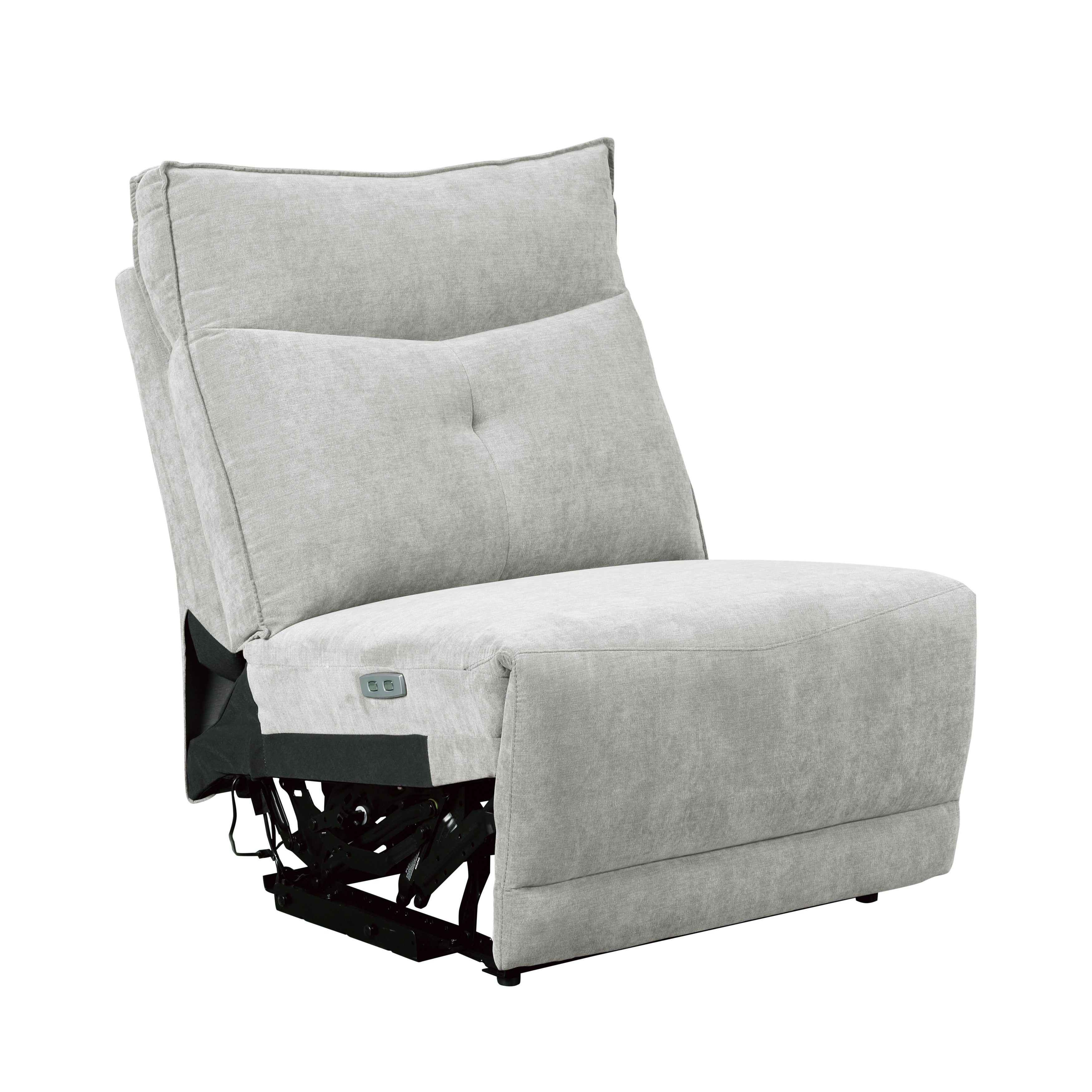 HOM 9509MGY-ARWH (4/6)Power Armless Reclining Chair with Power Headrest - 9509MGY-ARWH - Bien Home Furniture & Electronics