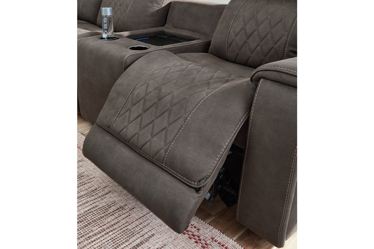 Hoopster Gunmetal 6-Piece Power Reclining Sectional - SET | 2370331 | 2370346 | 2370358 | 2370362 | 2370377 | 2370360 - Bien Home Furniture & Electronics