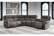 Hoopster Gunmetal 6-Piece Power Reclining Sectional - SET | 2370331 | 2370346 | 2370358 | 2370362 | 2370377 | 2370360 - Bien Home Furniture & Electronics