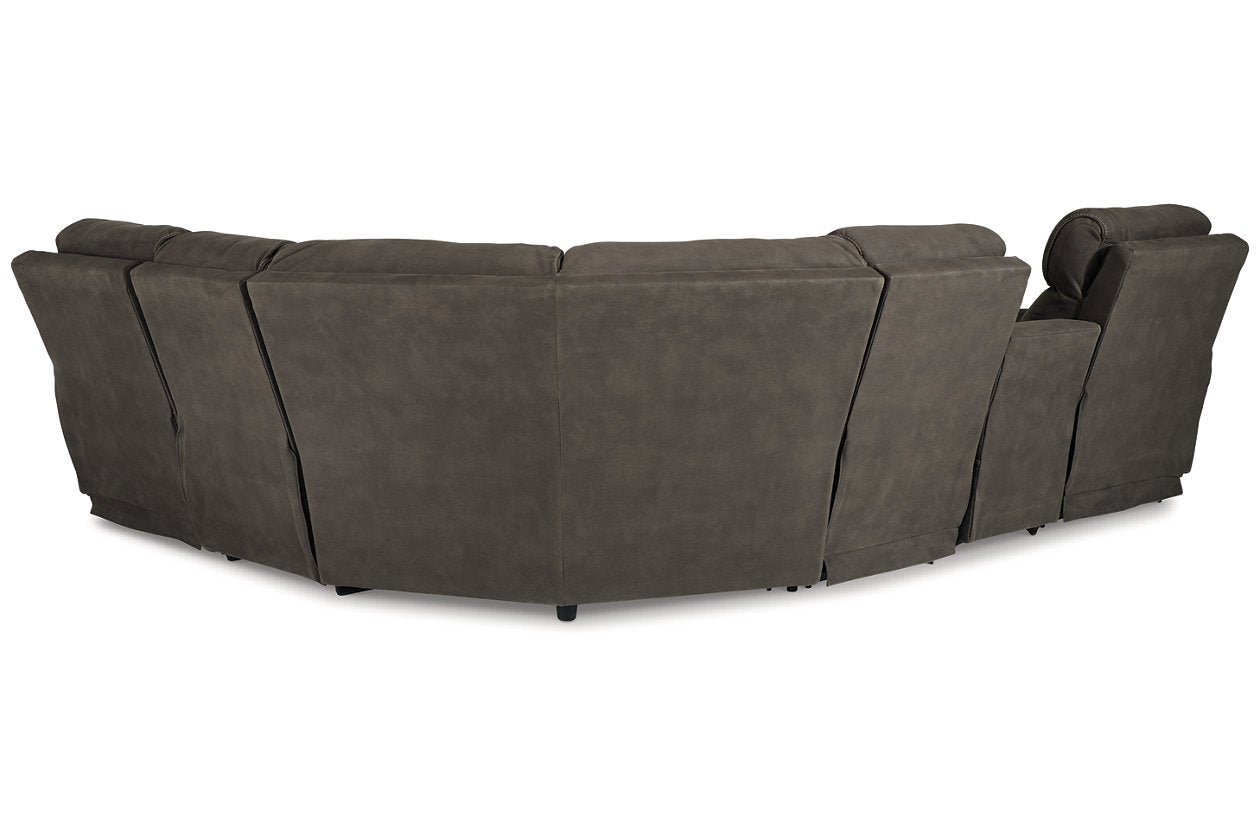 Hoopster Gunmetal 6-Piece Power Reclining Sectional - SET | 2370331 | 2370346 | 2370358 | 2370362 | 2370377 | 2370360 - Bien Home Furniture & Electronics