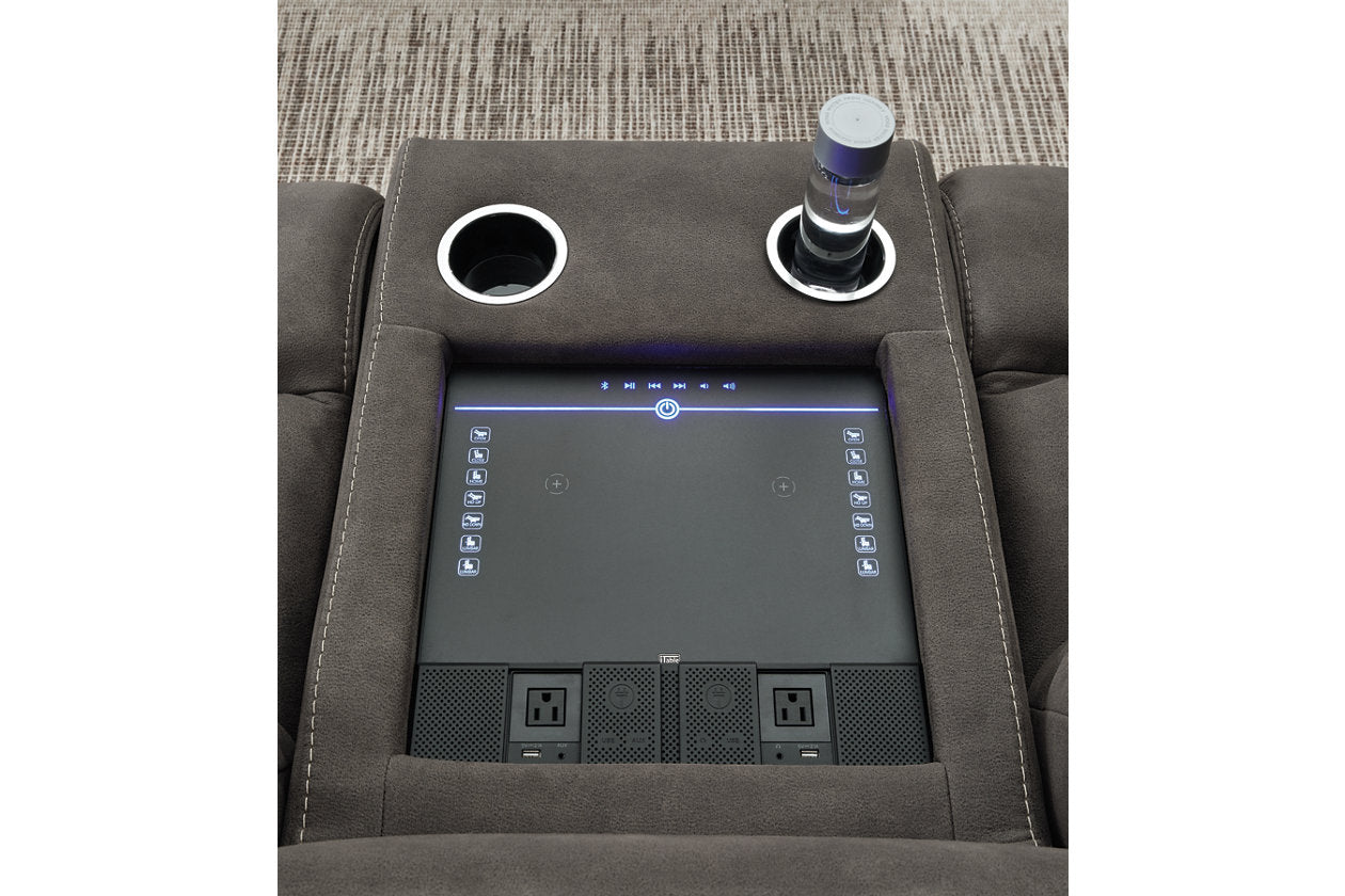 Hoopster Gunmetal 6-Piece Power Reclining Sectional - SET | 2370331 | 2370346 | 2370358 | 2370362 | 2370377 | 2370360 - Bien Home Furniture & Electronics