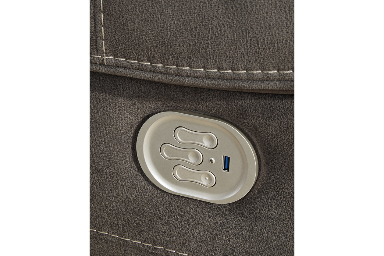 Hoopster Gunmetal 6-Piece Power Reclining Sectional - SET | 2370331 | 2370346 | 2370358 | 2370362 | 2370377 | 2370360 - Bien Home Furniture & Electronics