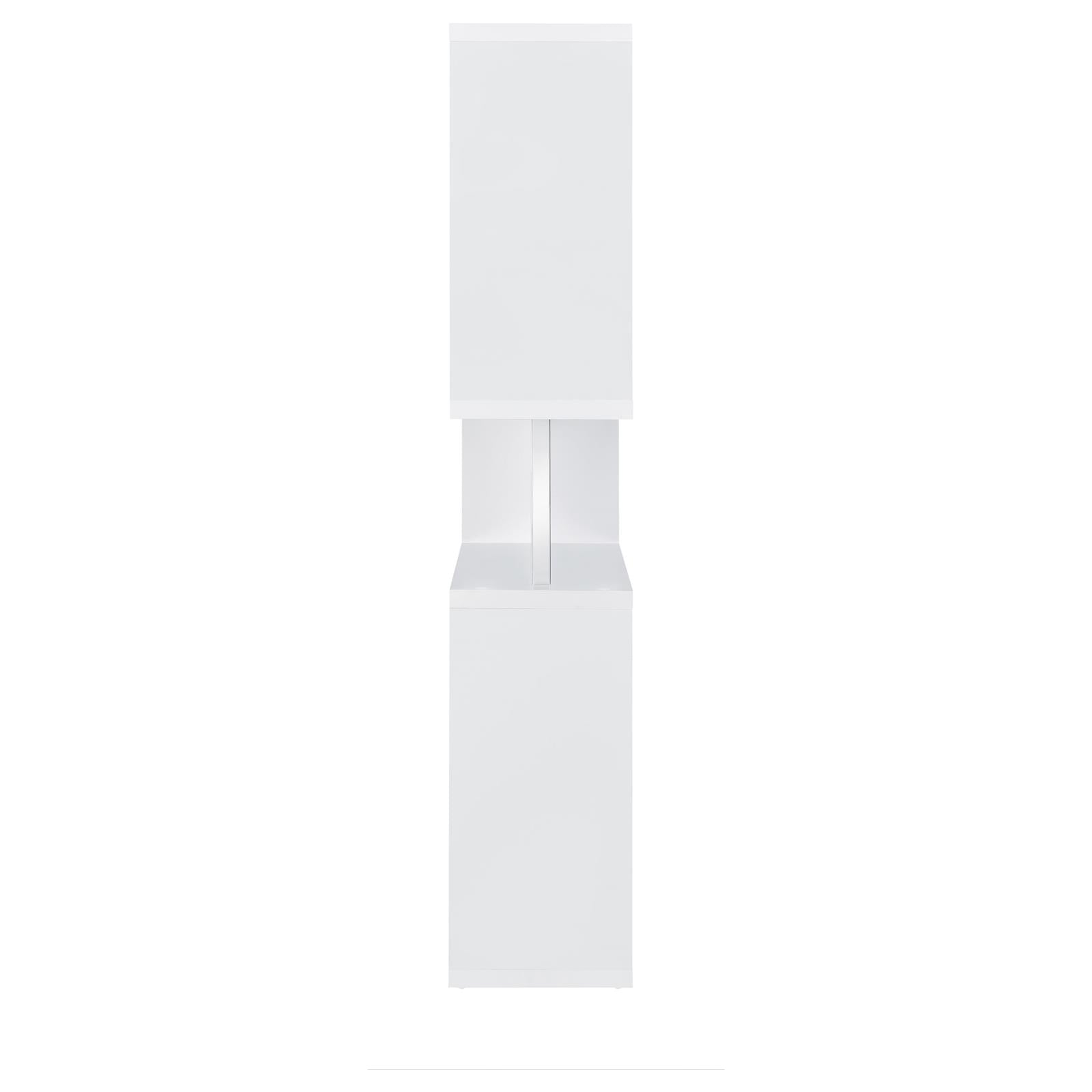 Hoover White/Chrome 5-Tier Bookcase - 800310 - Bien Home Furniture & Electronics