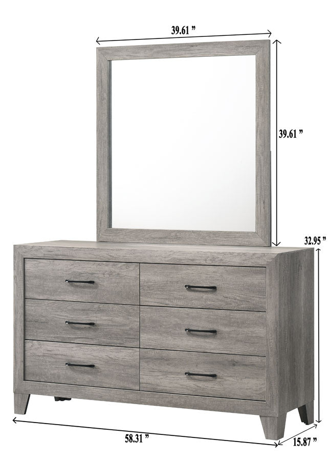 Hopkins Driftwood Platform Bedroom Set - SET | B9320-K-BED | B9320-1 | B9320-11 | B9320-2 | B9320-4 - Bien Home Furniture &amp; Electronics