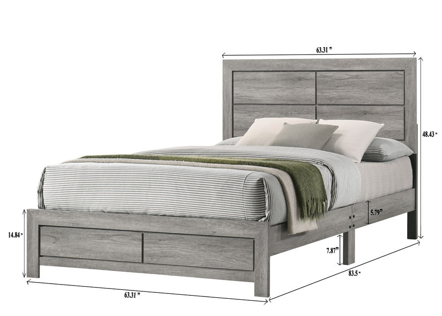 Hopkins Driftwood Twin Platform Bed - B9320-T-BED - Bien Home Furniture &amp; Electronics