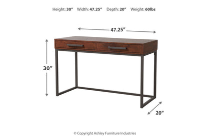 Horatio Warm Brown/Gunmetal Home Office Desk - Z1610999 - Bien Home Furniture &amp; Electronics