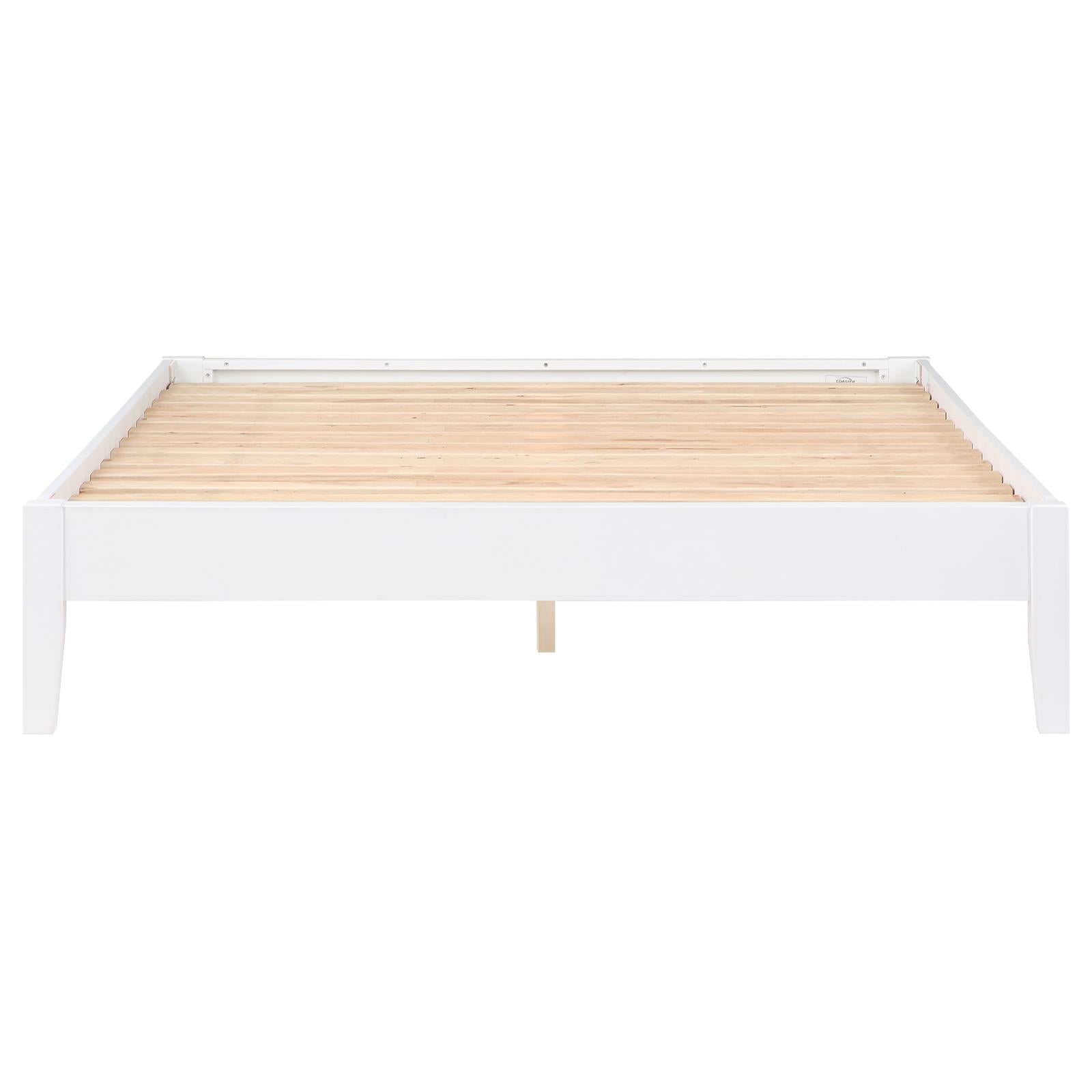 Hounslow Platform Eastern King Bed White - 306128KE - Bien Home Furniture & Electronics