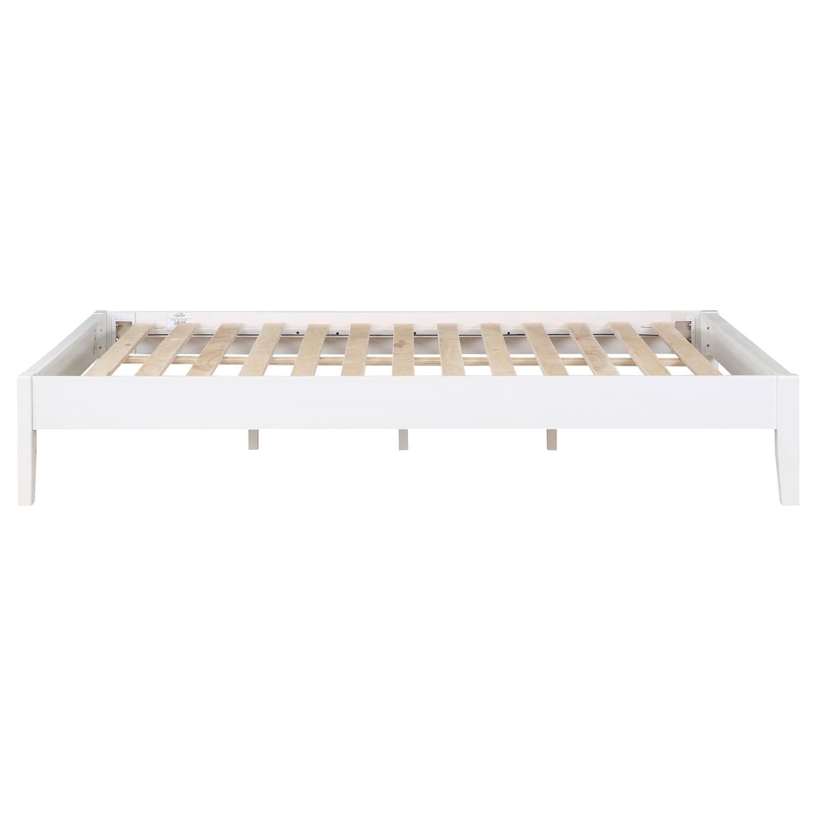 Hounslow Platform Eastern King Bed White - 306128KE - Bien Home Furniture & Electronics
