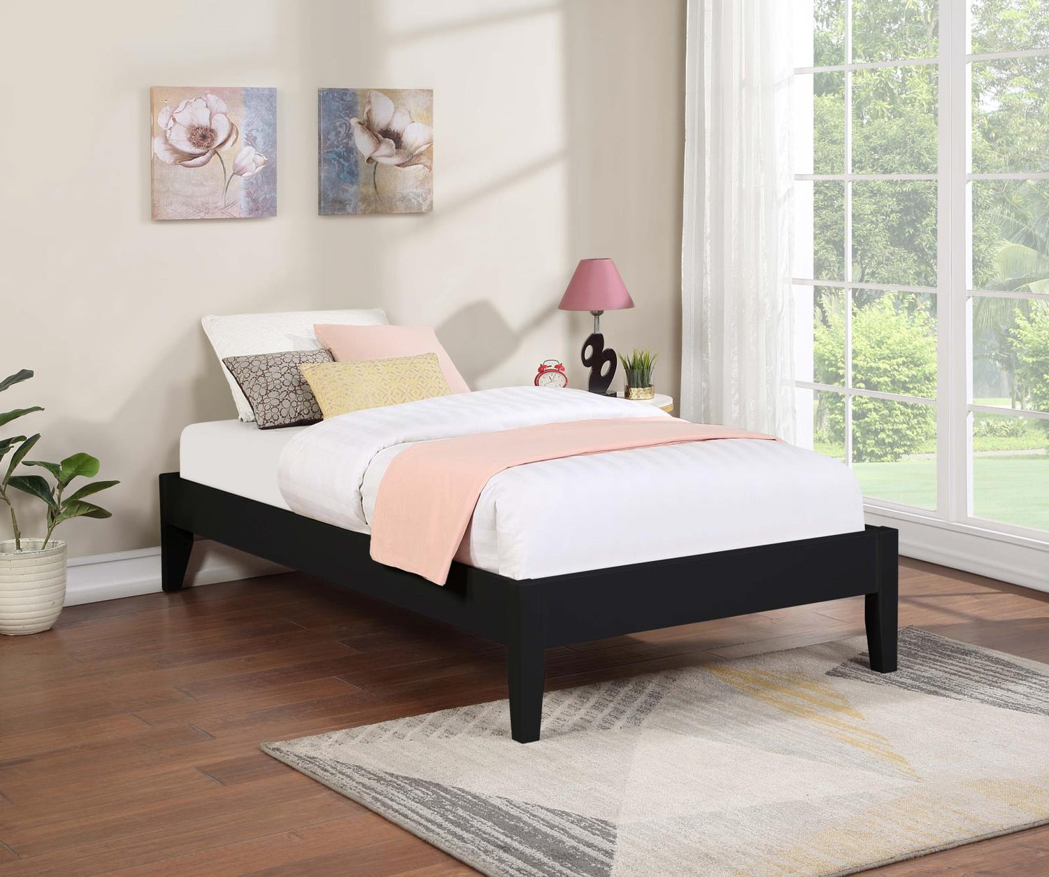 Hounslow Platform Full Bed Black - 306129F - Bien Home Furniture & Electronics