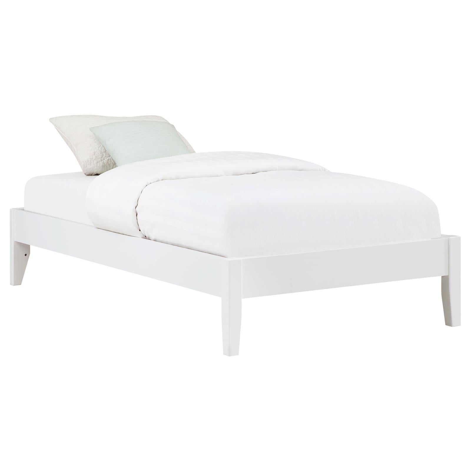 Hounslow Platform Full Bed White - 306128F - Bien Home Furniture & Electronics