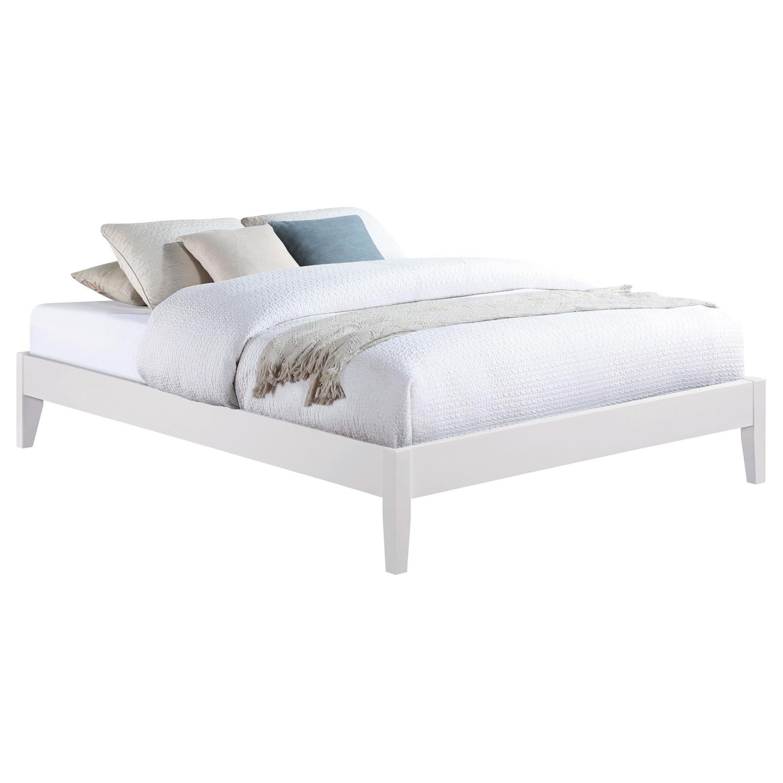 Hounslow Platform Queen Bed White - 306128Q - Bien Home Furniture & Electronics