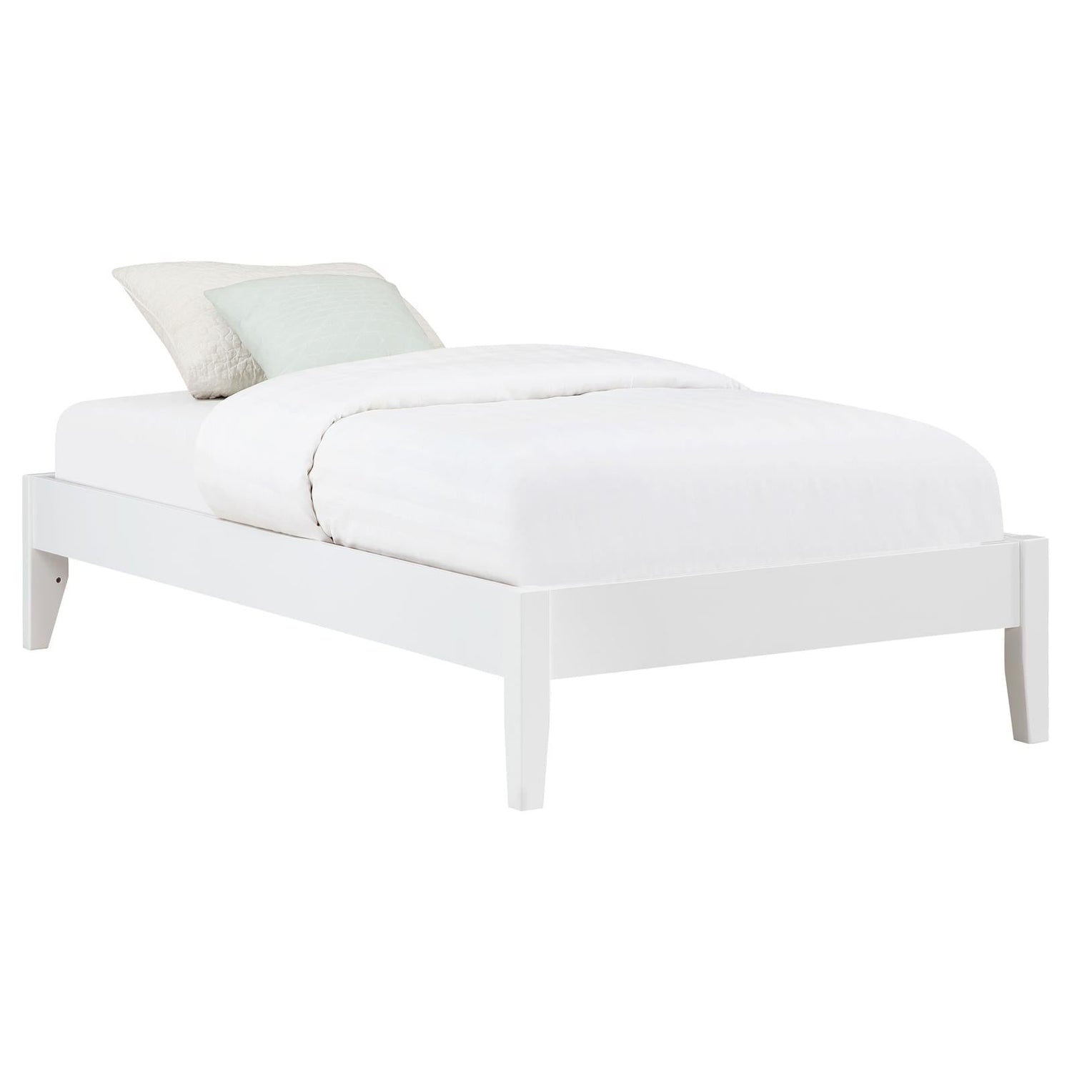 Hounslow Platform Twin Bed White - 306128T - Bien Home Furniture & Electronics
