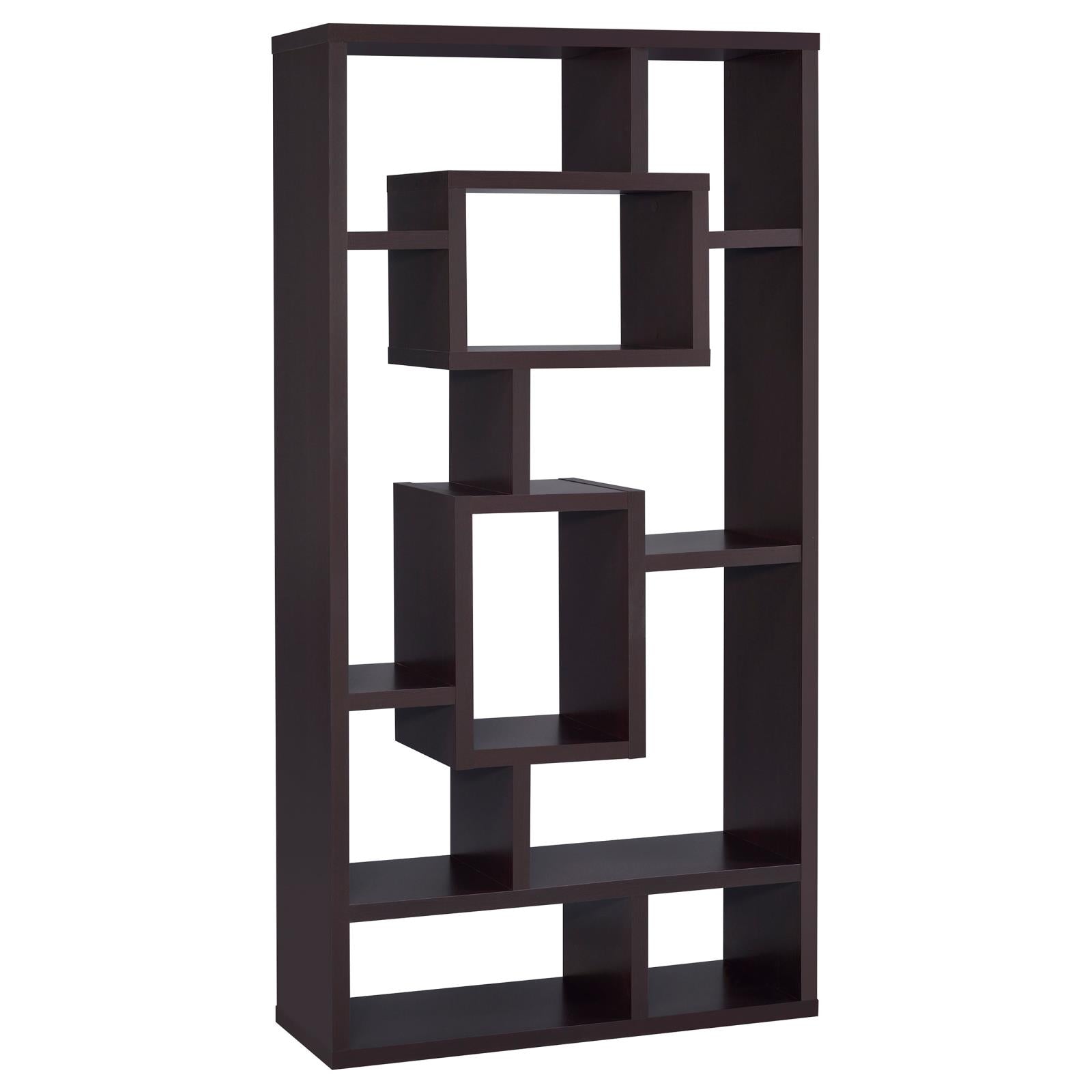 Howie Cappuccino 10-Shelf Bookcase - 800259 - Bien Home Furniture & Electronics