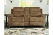Huddle-Up Nutmeg Glider Reclining Loveseat with Console - 8230494 - Bien Home Furniture & Electronics