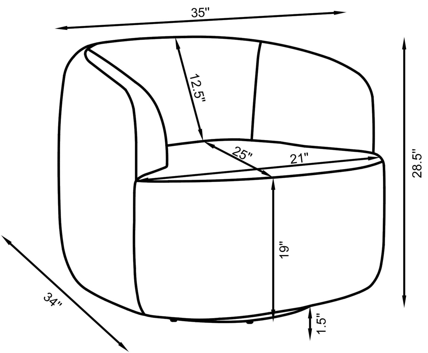 Hudson Natural Upholstered Swivel Chair - 905726 - Bien Home Furniture & Electronics