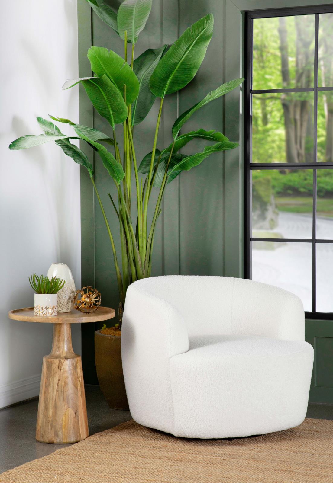 Hudson Natural Upholstered Swivel Chair - 905726 - Bien Home Furniture & Electronics