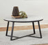 Hugo White/Matte Black Round Coffee Table - 723238 - Bien Home Furniture & Electronics