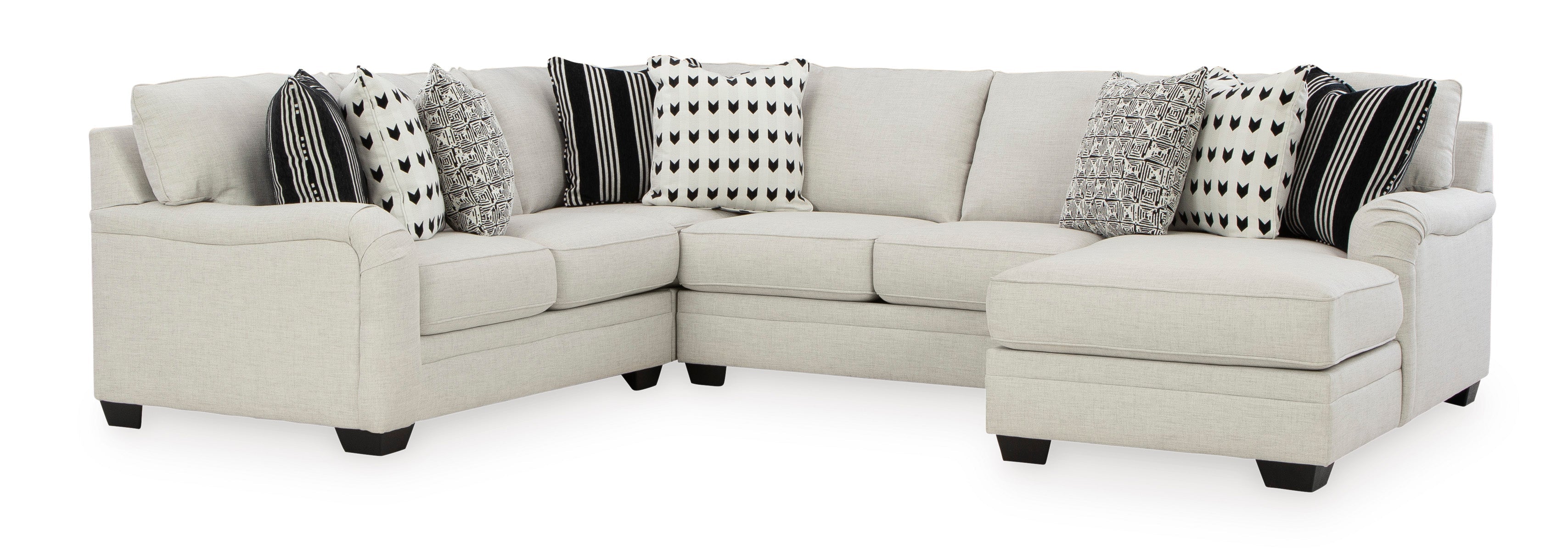 Huntsworth Dove Gray 4-Piece RAF Chaise Sectional - SET | 3970217 | 3970234 | 3970277 | 3970255 - Bien Home Furniture & Electronics