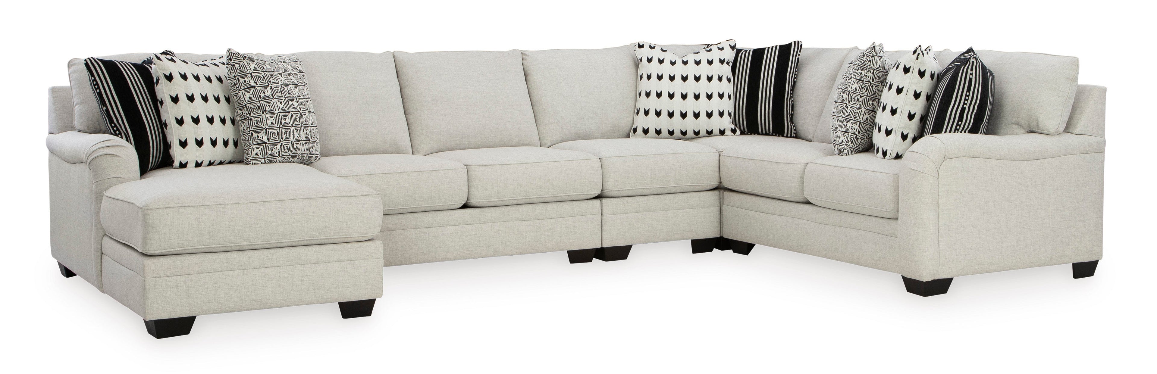 Huntsworth Dove Gray 5-Piece LAF Chaise Sectional - SET | 3970216 | 3970234 | 3970277 | 3970256 | 3970246 - Bien Home Furniture & Electronics