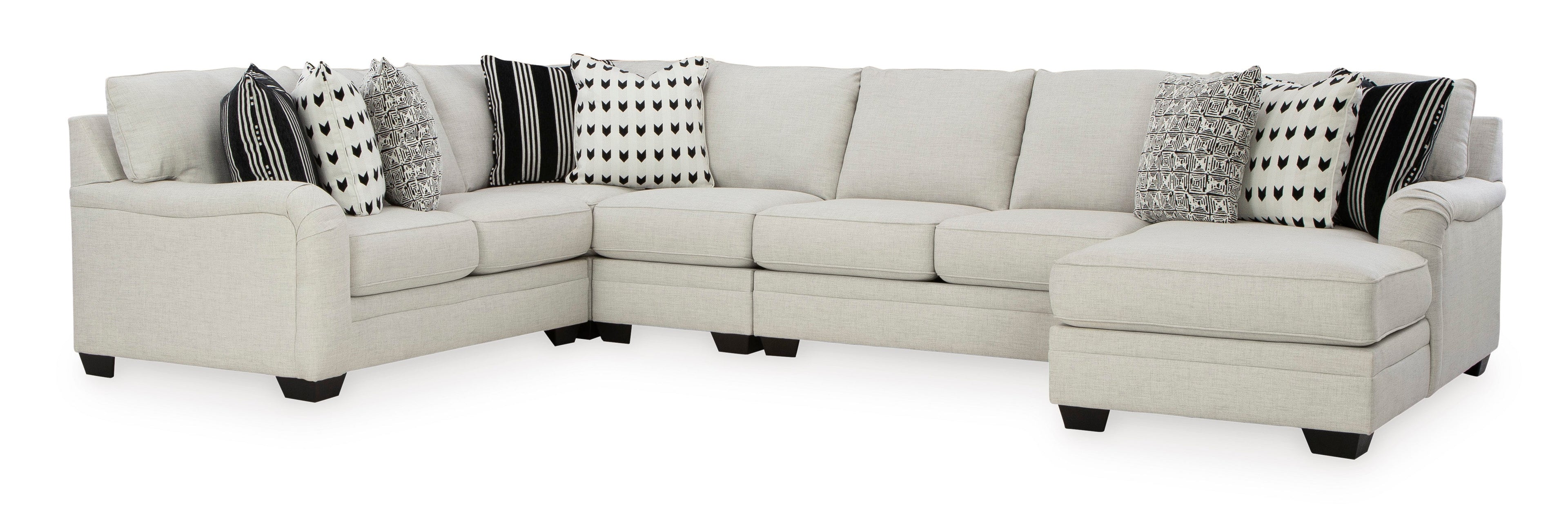 Huntsworth Dove Gray 5-Piece RAF Chaise Sectional - SET | 3970217 | 3970234 | 3970277 | 3970255 | 3970246 - Bien Home Furniture & Electronics
