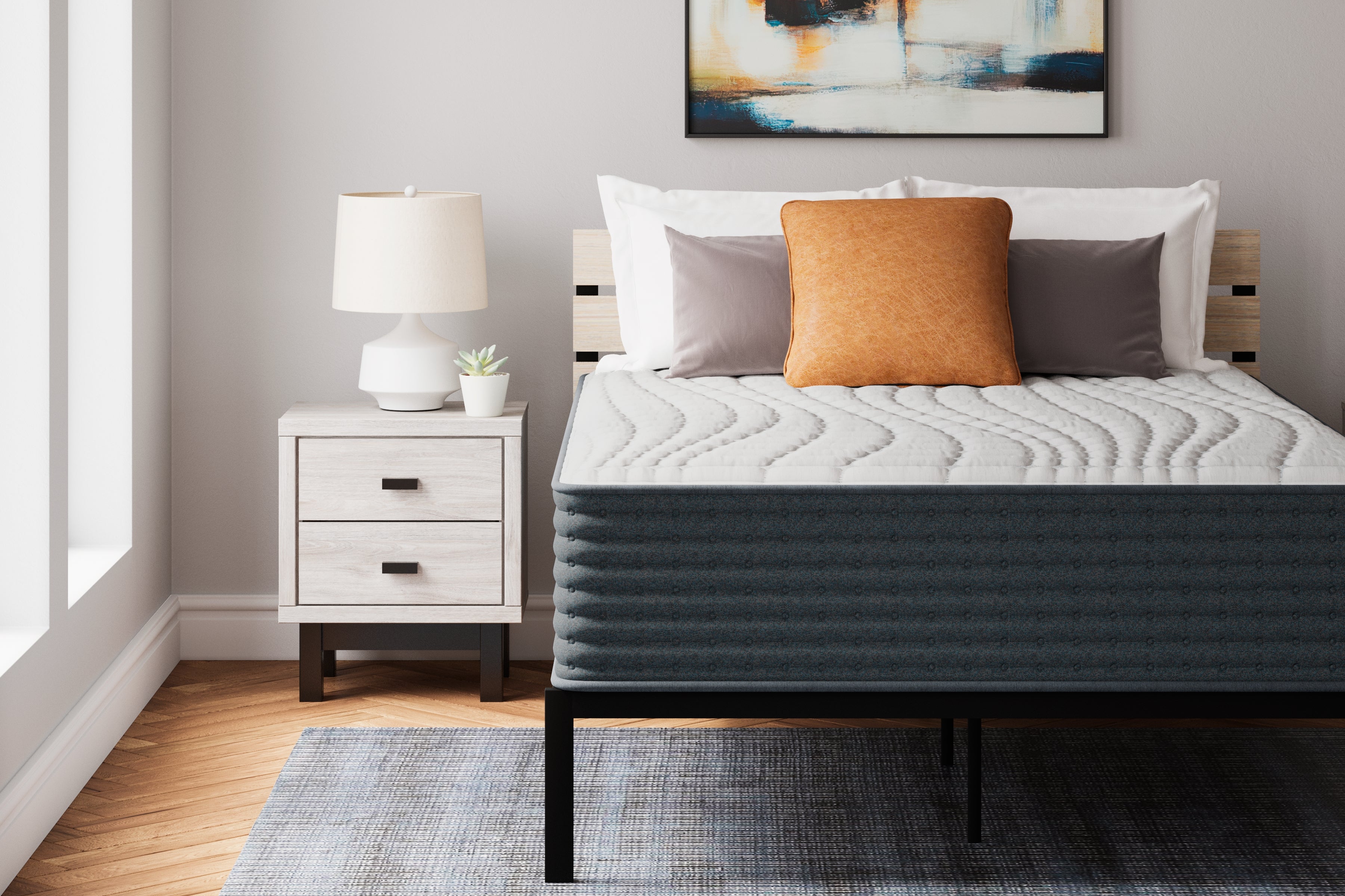 Hybrid 1400 White Queen Mattress - M43731 - Bien Home Furniture & Electronics