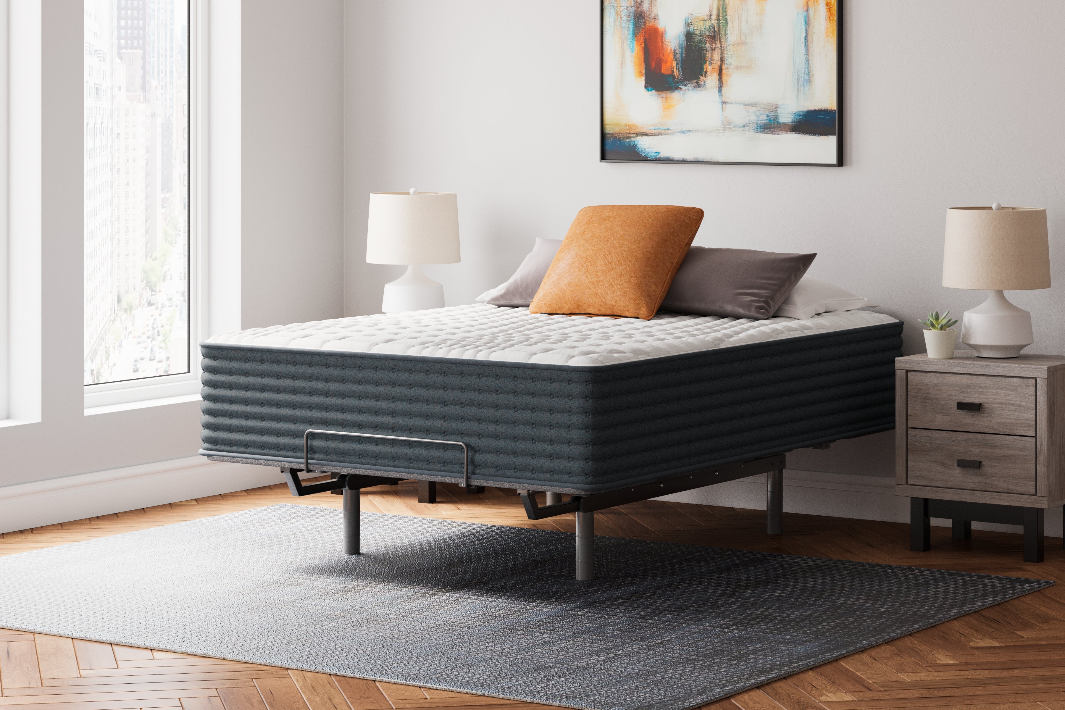 Hybrid 1400 White Queen Mattress - M43731 - Bien Home Furniture & Electronics