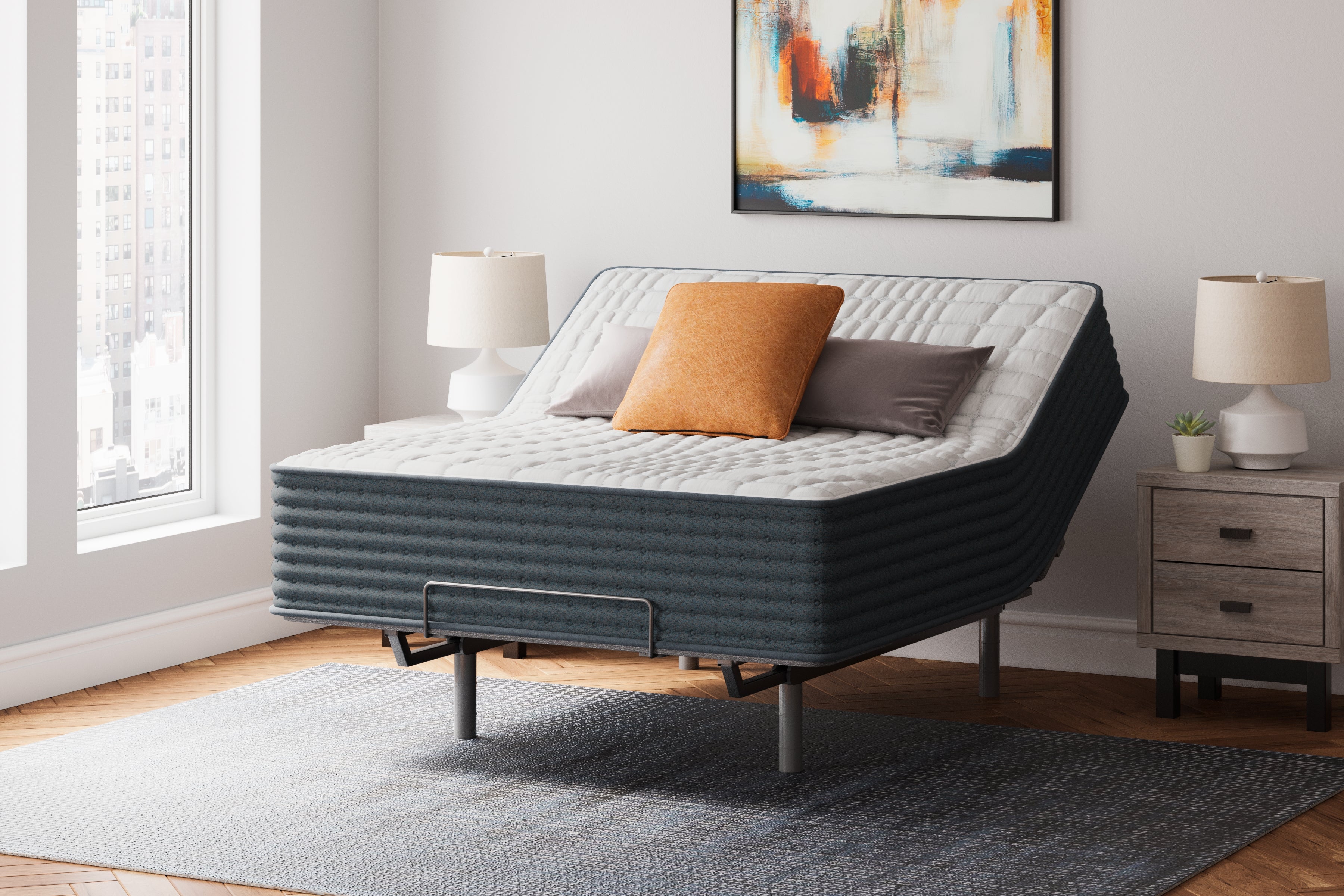 Hybrid 1400 White Queen Mattress - M43731 - Bien Home Furniture & Electronics