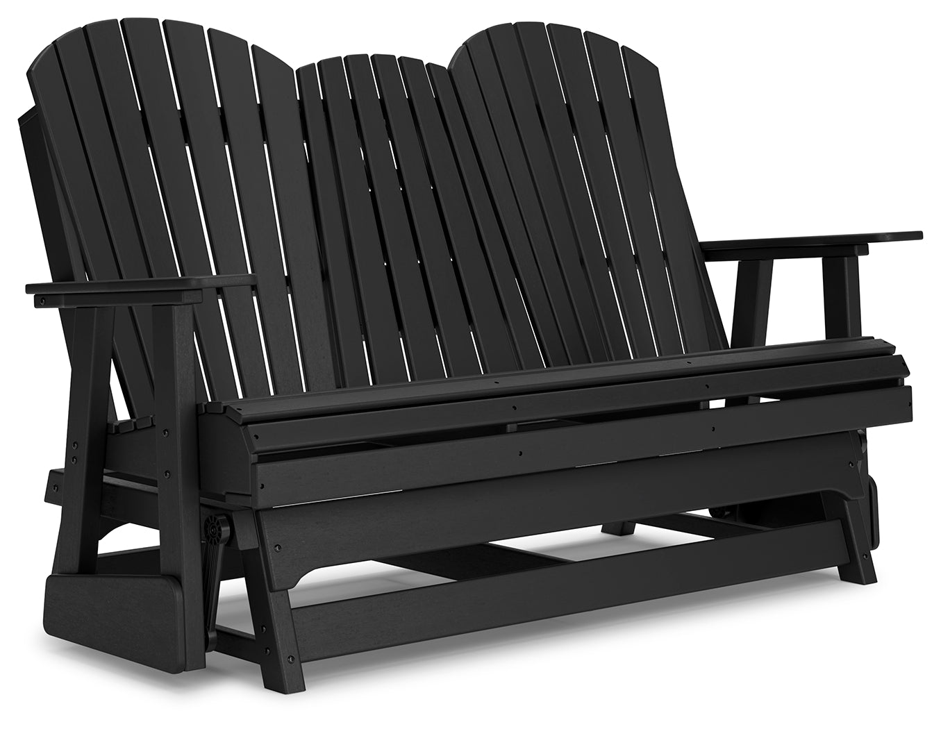 Hyland wave Black Outdoor Glider Loveseat - P108-835 - Bien Home Furniture & Electronics