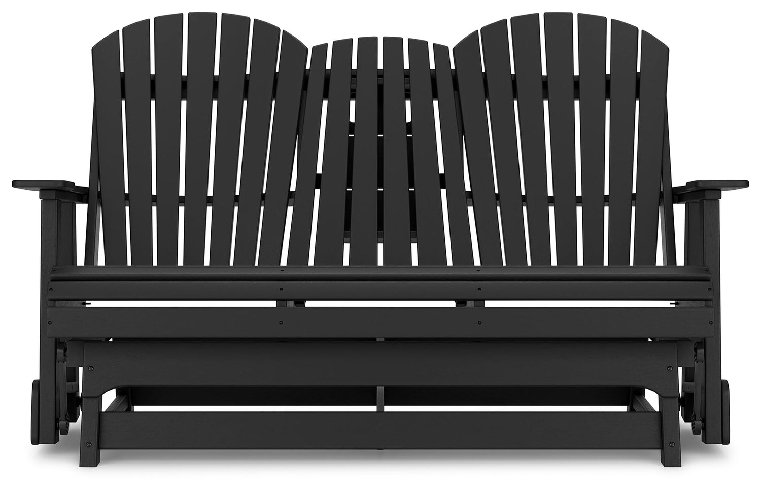 Hyland wave Black Outdoor Glider Loveseat - P108-835 - Bien Home Furniture & Electronics